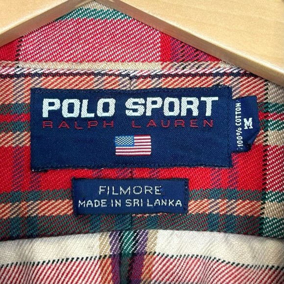 Polo Sport Ralph Lauren Filmore Plaid Shirt Jacket Shacket Mens Size Medium - Picture 3 of 3